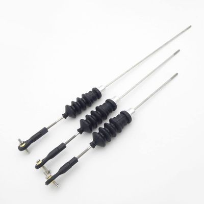 BrewJa 1set M2 Ball Head Tie Rod End + Rubber Bellows Radio Box Seals + Servo Push Pull Rod for RC Boat Marine Tug Fishing Boat (Color : Rod Length 250mm)