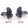 BrewJa 2PCS 28mm 30mm 34mm 36mm Nylon Propeller 4mm 3mm Shaft Submerged Prop for RC Boat Tug Fishing Bait Toy Boat Marine Model DIY (Color : 2PCS RH Size G) view 2