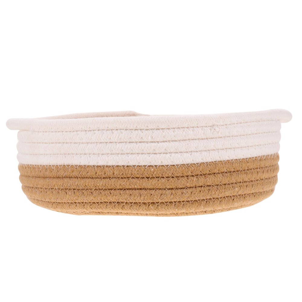 Amosfun Cotton Rope Woven Storage Basket for Organizing Toys Small Decorative Bin for Boys and Girls Rooms Playrooms Offices and More Compact for Organization
