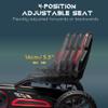 Aosom Kids Pedal Go Kart, Outdoor Ride on Toys with Swing Axle, Adjustable Seat, Handbrake, 4 Shock-Absorbing Wheels, Gift for Boys and Girls Aged 3-8 Years Old, Red view 3