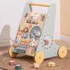 ROBOTIME Wooden Baby Walker, Wooden Push Walker with Wheels, Montessori Push Toys for Babies Learning to Walk, Baby Walkers Activity Center for Boys and Girls view 1