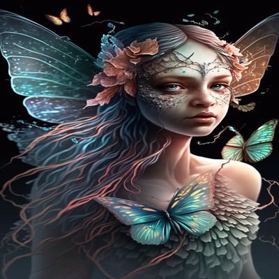 1000 Piece Butterfly Girl Wooden Jigsaw Puzzle, Challenging and Fun Activity - Interesting and Warm Art Adult Puzzles - Modern Home Decor Ideal Gift
