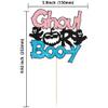 Gyufise 1Pc Boo-Y or Ghoul Cake Topper Pink Blue Glitter Ghost Halloween Cake Pick Gender Reveal Cake Decoration for Halloween Gender Reveal Boys Girls Birthday Party Cake Decorations Supplies view 2