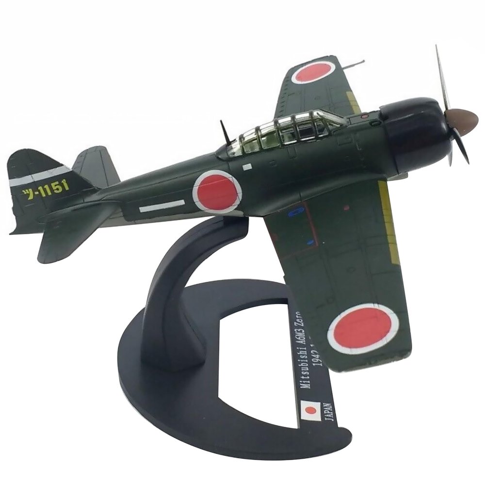 DAGIJIRD 1/72 Scale Simulation WWII 1942 Japanese A6M3 Zero Fighter Aircraft Plane Model Home Office Decoration Gifts