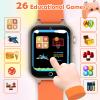 Luyiilo Kids Games Watch, with 26 Puzzle Games, Touch Screen, HD Camera, Alarm Clock, Toys for Ages 3-12 Years Old.Birthday Gift for Boys Girls (Orange) view 4