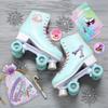 Tazimi 110 PCS Roller Skate Party Favors Skating Party Supplies with Key Chains Button Pins Stickers Rubber Bracelets for Hip Hop Disco 80s 90s Themed Party (style 1) view 4