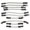 QUPA AM STORE 1Set Stainless Steel Link Rod Linkage 324mm Wheelbase for 1/10 Scale Upgrade TRX4 RC Crawler Car(Silver) view 4
