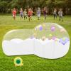 7.87ft High Transparent Inflatable Bubble House Dome with Blower,9.84ft Wide Diameter Fan Pipe Inflatable Bubble Tent for Outdoor Event Exhibition Backyard Kids Party Balloons (Flower-Shaped) view 1