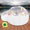 7.87ft High Transparent Inflatable Bubble House Dome with Blower,9.84ft Wide Diameter Fan Pipe Inflatable Bubble Tent for Outdoor Event Exhibition Backyard Kids Party Balloons (Flower-Shaped) view 3