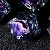 Role dice Beholder's Dragon Eye DND Dice Set, 7pcs Liquid Core Dice with Gift Box, Handmade Sharp Edge Resin Dice for Role Playing Dungeons and Dragons Ttrpg(Dark Purple Dragon Eye) view 1