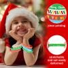 NEBURORA 24 Pack Christmas Wristband 6 Style Silicone Bracelet Wristbands Xmas Rubber Band for Christmas Party Decor 6 Xmas Pattern Wrist Band Party Supplies view 3