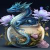 1000 Piece Adult Woodiness Puzzle, Dragon Vase, Children's Puzzle Game Educational Gift, Room Decor view 1
