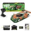 AMORIL RLAARLO 1:10 AK-787 Fast Brushless RC Cars,Top Speed 120KM/H Large Remote Control Cars with 6 Lights for Adults,4x4 On-Road Hobby Racing Vechile with Aluminum Shaft,Rubber Tire,Green view 1