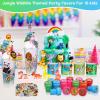 Poen 212 Pcs Jungle Safari Party Favors Set for Kids Wild Animals Theme Party Favors Birthday Gifts Goodie Bag Fillers for Jungle Safari Theme Supplies Baby Shower Classroom Prizes view 4