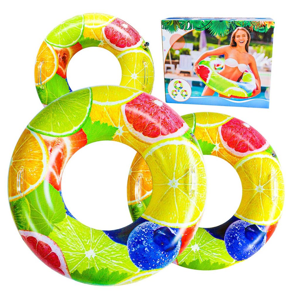 3 PCS-Pool Float Sets, Pool Floats for Adults and Kids, Swim Ring Tube for Kid, Pool Floats with 2 Handles, Beach Floats Suitable for Adults and Kids (S+M+L)