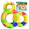 3 PCS-Pool Float Sets, Pool Floats for Adults and Kids, Swim Ring Tube for Kid, Pool Floats with 2 Handles, Beach Floats Suitable for Adults and Kids (S+M+L) view 1