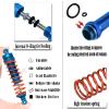 hosupRC Upgrades for 1/10 Rustler/Stampede/Slash 4WD,Drive Shaft CVD&RC Shock&Turnbuckles Camber Links&A Arm&Caster Block,Steering Blocks,Rear Stub Axle Carriers&Steering Bellcranks&Hex Hub,Blue view 3