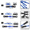 hosupRC Upgrades for 1/10 Rustler/Stampede/Slash 4WD,Drive Shaft CVD&RC Shock&Turnbuckles Camber Links&A Arm&Caster Block,Steering Blocks,Rear Stub Axle Carriers&Steering Bellcranks&Hex Hub,Blue view 4