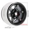 INJORA 1.9" Beadlock Wheel Rim - 143g Super Heavy Brass & Aluminum Deep Dish Wheel for 1/10 RC Crawler SCX10 TRX4 VS4-10 Gen8 (Grey) view 3