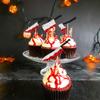 24Pcs Halloween Cupcake Toppers Glitter Horror Blood Knife Cupcake Picks Killer Birthday Cake Decorations for Halloween Blood Knife Theme Birthday Party Supplies view 4