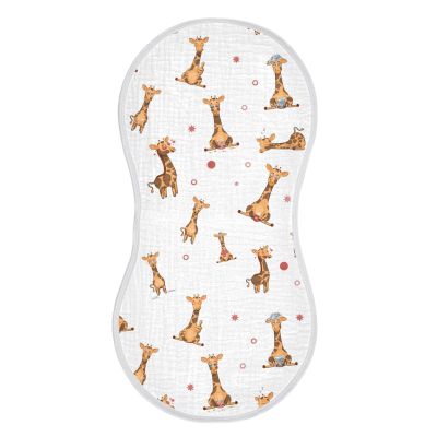 vvfelixl Baby Burp Cloths Funny Giraffe Emotions Baby Newborn Cotton Burping Cloths Set Baby Washcloths 4 Pack White