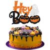 1Pc Halloween Hey Boo Cake Topper Glitter Happy Boo Day Ghost Cake Decorations Ghost Halloween Cake Decorations for Halloween 1st Birthday Party Baby Shower Birthday Party Supplies view 1