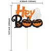1Pc Halloween Hey Boo Cake Topper Glitter Happy Boo Day Ghost Cake Decorations Ghost Halloween Cake Decorations for Halloween 1st Birthday Party Baby Shower Birthday Party Supplies view 2