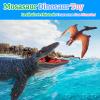 EOIVSH Large Mosasaurus Toy, Top Ocean Pretector Giant Mosasaurus Biting a Pterosaur, Prehistoric Sea Monster Dinosaur Toy Figure for Collectors, Decoration, Gift view 3