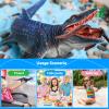 EOIVSH Large Mosasaurus Toy, Top Ocean Pretector Giant Mosasaurus Biting a Pterosaur, Prehistoric Sea Monster Dinosaur Toy Figure for Collectors, Decoration, Gift view 4