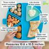 321 Grow Silicone On-The-Go Snack Mat  Foldable Reusable Placemat with 3 Compartments and Lids  Travel-Friendly Baby and Toddler Snack Plate  Dishwasher Safe (Ocean) view 3