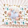4 Pack N Play Sheets Woodland Forest Animals Wood Neutral Unisex Fitted Baby N Play Sheets Fitted for Standard Pack and Plays and Mini Cribs Set for Baby Boys or Girls view 2