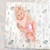 4 Pack N Play Sheets Woodland Forest Animals Wood Neutral Unisex Fitted Baby N Play Sheets Fitted for Standard Pack and Plays and Mini Cribs Set for Baby Boys or Girls view 3