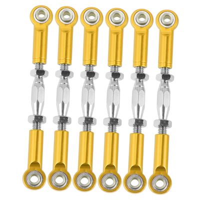 Hohopeti Djustable Turnbuckle Rod Linkage for Rc Car Steering 6pcs 71mm Metal Rods Upgrade Parts for 1/10 Rc Models