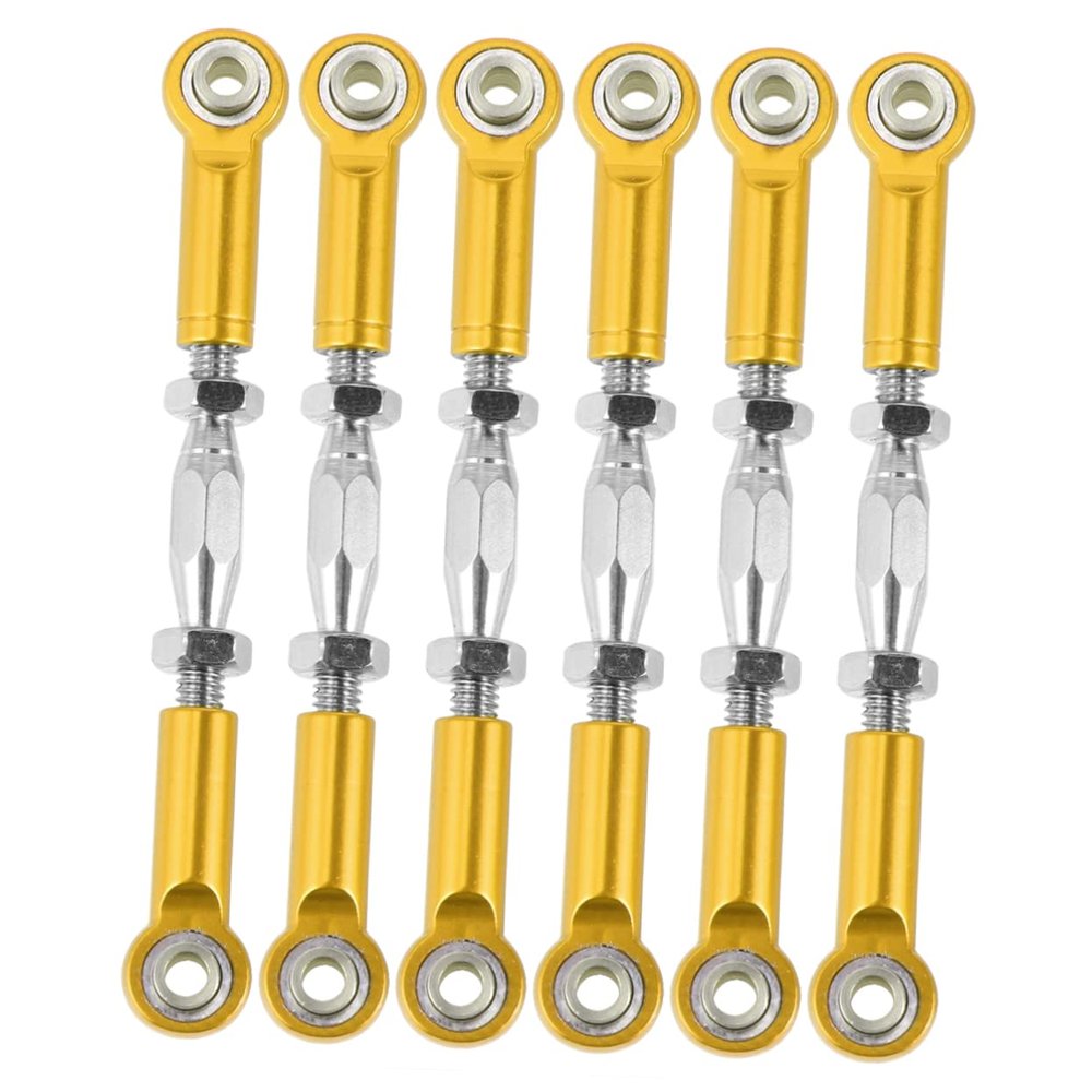 Hohopeti Djustable Turnbuckle Rod Linkage for Rc Car Steering 6pcs 71mm Metal Rods Upgrade Parts for 1/10 Rc Models