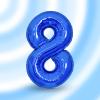 40 Inch Giant Navy Blue Number Balloon, Mylar Foil Helium Dark Blue Balloons for Birthday Party, Number 8 Balloon for Birthday Decorations for Kids, Anniversary Party Decorations Supplies view 2
