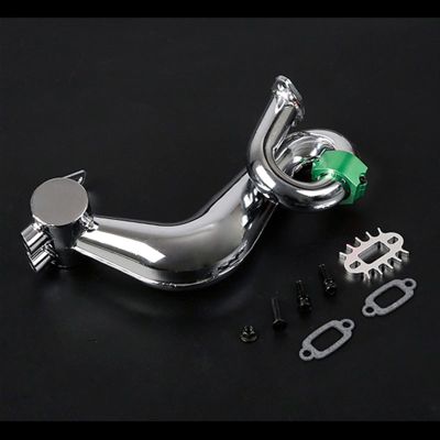 DAYUDDRICAR 1/5 RC Car CNC Metal Exhaust Pipe Replacement RC Car Upgrade Part for Rovan-Baja 5B 5SC 5T 1/5 RC Car Accessories (Color : 1 Set Green)