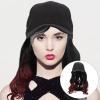 SOESFOUFU Long Wig Hat Women Headdress Hair Cap for Sleep Stylish Women Hat Ponytail No Wig Holder view 3