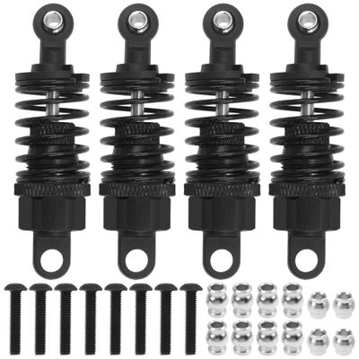 4Pack ShareGoo 52mm Shock Absorbers Assembled Compatible with Tamiya 1/10 TT-01 TT-02 TA05 TL-01 TA03 MF-01X RC Car Chassis Upgrades Parts (Black)