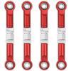 4Pcs ShareGoo Metal Steering Rod Servo Linkages Turnbuckle Compatible with Hyper Go MJX 16207 16208 16209 16210 H16BM H16GT H16DR 1/16 RC Car (Red) view 1