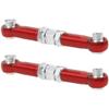 4Pcs ShareGoo Metal Steering Rod Servo Linkages Turnbuckle Compatible with Hyper Go MJX 16207 16208 16209 16210 H16BM H16GT H16DR 1/16 RC Car (Red) view 4