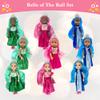 Little Dolls Set with Mini Princess Dolls for Girls  Princess Toy Dolls for Dollhouse Small Doll Mini Princess Figures with Tiaras, Hair Accessories view 2