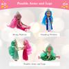Little Dolls Set with Mini Princess Dolls for Girls  Princess Toy Dolls for Dollhouse Small Doll Mini Princess Figures with Tiaras, Hair Accessories view 3