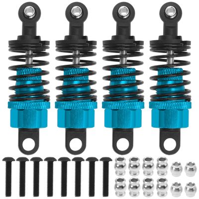 4Pack ShareGoo 52mm Shock Absorbers Assembled Compatible with Tamiya 1/10 TT-01 TT-02 TA05 TL-01 TA03 MF-01X RC Car Chassis Upgrades Parts (Blue)