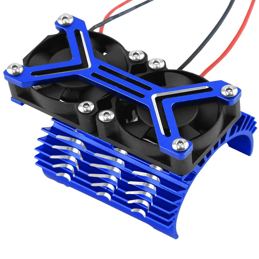 Integy 40mm Motor Heatsink+Twin 30x30mm Cooling Fan 20, 000 RPM