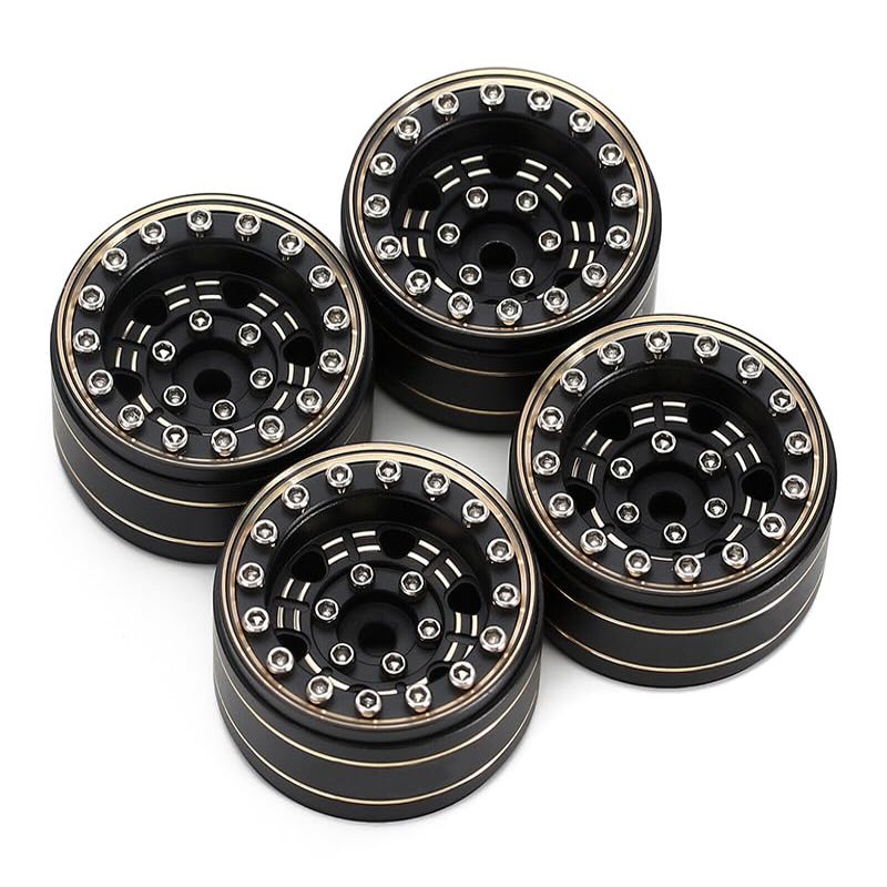 Brass Machined Beadlock Wheels(4) 45g Each for Traxxas 1/18 TRX-4M Crawler 9869