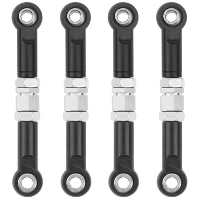4Pcs ShareGoo Metal Steering Rod Servo Linkages Turnbuckle Compatible with Hyper Go MJX 16207 16208 16209 16210 H16BM H16GT H16DR 1/16 RC Car (Black)
