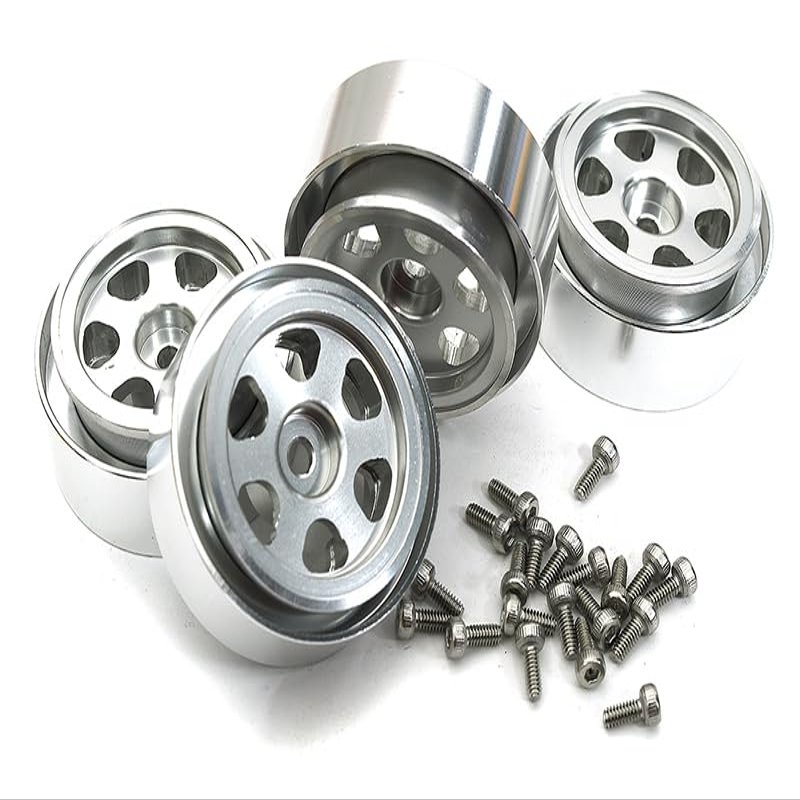 Alloy Machined Beadlock Wheels (4) for Traxxas 1/18 TRX-4M RC Crawler 9869