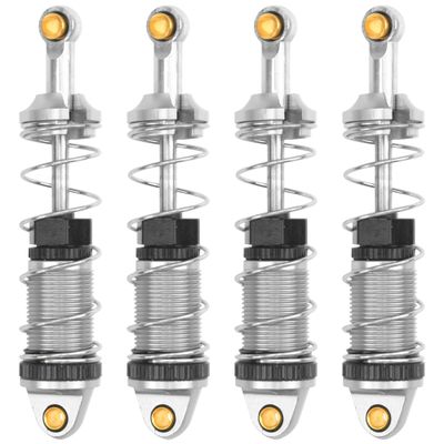 4Pack ShareGoo RC Car Shock Absorbers Metal Shocks Damper Compatible with MJX Hyper Go 16207 16208 16209 16210 H16BM H16GT H16DR 1/16 RC Car Upgrades Part (Silver)