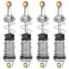 4Pack ShareGoo RC Car Shock Absorbers Metal Shocks Damper Compatible with MJX Hyper Go 16207 16208 16209 16210 H16BM H16GT H16DR 1/16 RC Car Upgrades Part (Silver) view 1