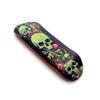 SPITBOARDS 34mm Fingerboard Deck - Real Wood (5-Layers) Classic Popsicle Street Shape - Size: 34 x 96 mm - Single Graphic Deck (Real Wear) - Optimized Concave - slimey Skulls view 2